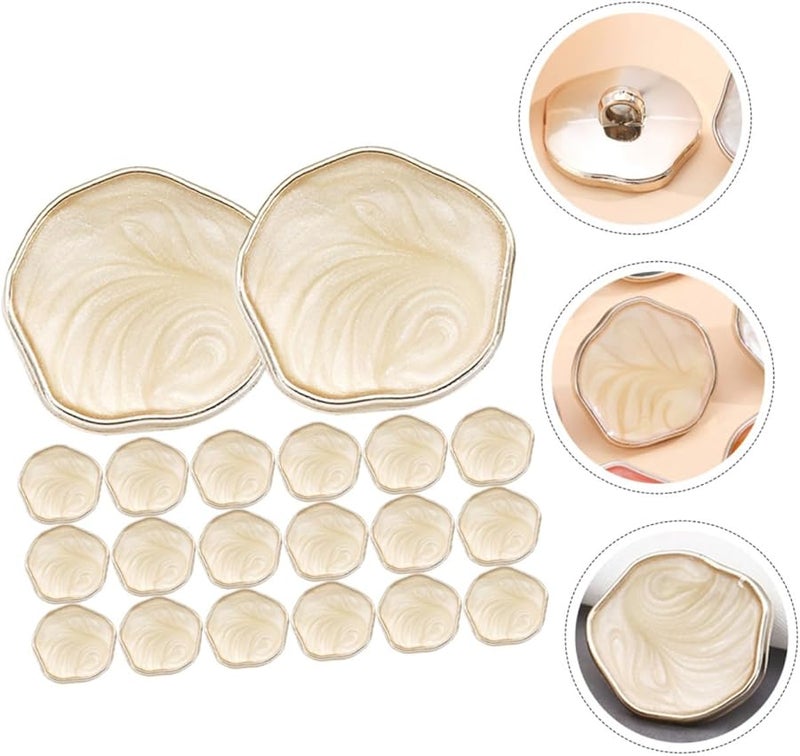 20Pcs Black Polygonal Wind Coat Buttons For Jackets Wear Resistant DIY Crafting - Image 5